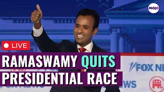 Watch Live I Vivek Ramaswamy, Indian Origin Candidate Drops Out, Trump Is Front Runner I US Election