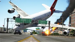 A380 Pilot Lost Control Of The Aircraft and Crash Landing On Highway [XP11]