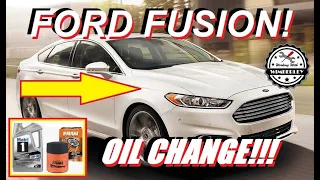 How To Change the Oil 2013-2020 Ford Fusion 1.5L Turbo Filter Replacement EcoBoost & Oil Life Reset