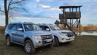 Mitsubishi Pajero IV & Toyota Land Cruiser 150 - off road po blatu