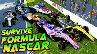 SURVIVE FORMULA NASCAR & THE EXTREME HARDCORE DAMAGE MOD! F1 2019