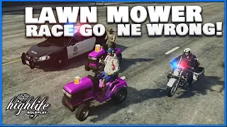 POLICE CHASE ON LAWN MOWERS (GTA 5 RP)