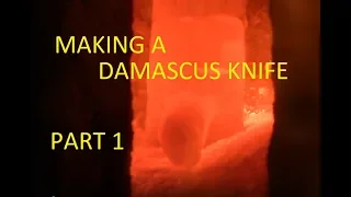 HOW TO MAKE A DAMASCUS KNIFE PART 1, LONEFORGE BLADES