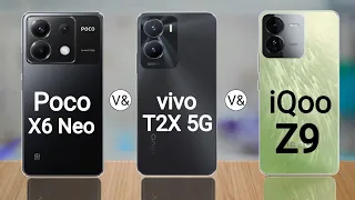 Poco X6 Neo 5G vs Vivo T2X 5G vs iQoo Z9 5G