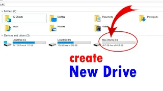 How to create partition in windows 10 || Create new Drive (2024)  #New #drive #partition