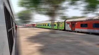 Parallel Overtake Yesvantpur AC Express vs. Local Train || Indian Railways