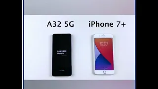 تست سرعت iPhone 7 plus در مقابل Galaxy A32 5G