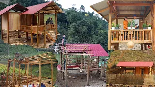 Full video 200 days | the process of building a big wooden house | Live With Nature