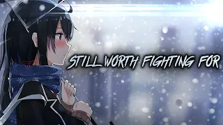 [Nightcore] Still Worth Fighting For - My Darkest Days (lyrics)