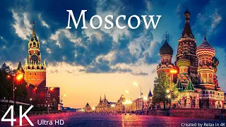 Moscow in 4K Ultra HD. Moscow Russia in 4K video. Relaxing Music.