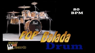 Pop Balada 80 bpm - Ritmo de Bateria - Drum rhythm in ballad