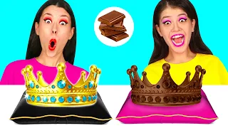 Desafío De Comida Real vs. De Comida Chocolate | Momentos Divertidos por TaTaRa Challenge