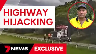 Truckie hijacked during dramatic Bruce Highway police chase speaks to 7NEWS | 7 News Australia