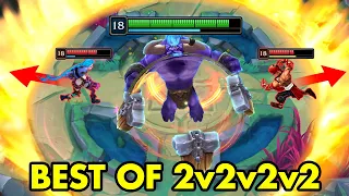 BEST OF 2v2v2v2 (43,000 HP Leona, Unlimited Anivia Walls, Oneshot Builds...)