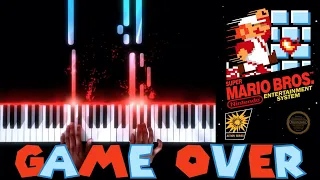 Super Mario Bros. (NES) - Game Over - Piano|Synthesia