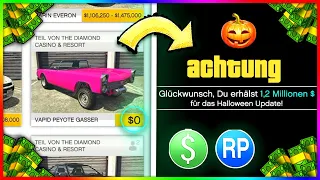 1,2 MIO $ KOSTENLOS! 🤑 GTA 5 GELD MACHEN! NEUE EVENTWOCHE! 💵 GTA 5 Online Halloween Update