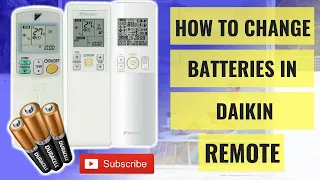 How to Change Remote Batteries on Daikin Wall Split Air Conditioner