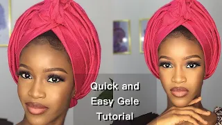 Quick and Easy Gele Tutorial| How to tie simple Gele using Asoeke by yourself