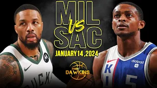 Milwaukee Bucks vs Sacramento Kings Full Game Highlights | January 14, 2024 | FreeDawkins