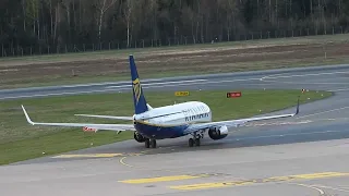 Afternoon Taxi and Takeoff of Ryanair Boeing B737-800 at Nuremberg Airport (EDDN) | Plane Spotting