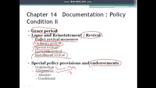 Chapt 14. Documentation - Policy Condition - II
