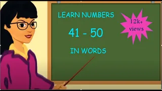 41 to 50 Number Name Spelling for Kids || Learning FORTY ONE to FIFTY Number Name spelling