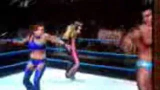 Randy Orton Drew Williams and Trish Stratus celebrate