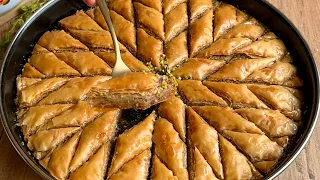 Making the famous Turkish baklava / Handmade special recipe