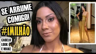 SE ARRUME COMIGO NOS BASTIDORES DA FESTA DE 1 MILHÃO!!!! LOOK, CABELO E MAQUIAGEM - Pérolas da J@que