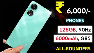 ⚡ Top 5 Best Mobile Phones Under 6000 in JUNE 2024 | 🔥 Best Smartphone Under 6000 in India 2024