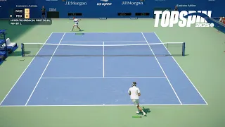 Top Spin 2K25 - Roger Federer Vs John McEnroe - HYPER TIE BREAK - US Open (PS5)