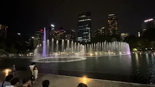 Dancing water fountains in Malaysia Kuala Lumpur twin towers