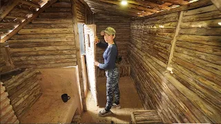 Building Complete Underground Dugout Shelter, Clay Fireplace