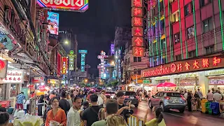 Walk through Chinatown, Bangkok, Thailand.