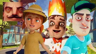 Hello Neighbor - My New Neighbor Mya Hunter Player Aaron Fire Skibidi Dop Boy Gameplay Walkthrough