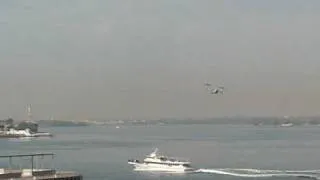 U.S. Marine Corps V-22 Ospreys over New York Harbor