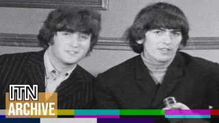 The Beatles react to receiving MBEs (1965) | Music Through the Ages