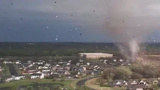 Drone footage shows an EF-3 tornado with winds up to 165 mph at Andover, Kansas  - abcnews