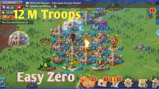 12M Troops Easy Zero - Lords Mobile || Lords Mobile Rally Zeroing