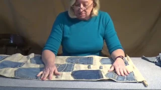 Make an organizer from old Jeans Pockets and belt loops - Jeans recycling Project #2