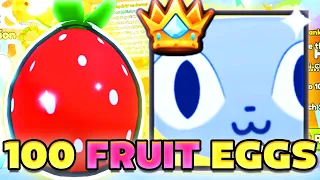 I Opened 100 FRUIT EGGS in Pet Simulator 99! (Roblox)