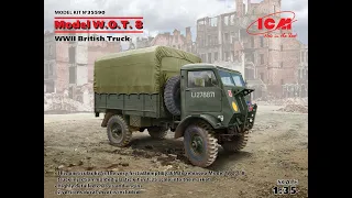 ICM 1/35 WWII Model WOT 8 British Truck unboxing