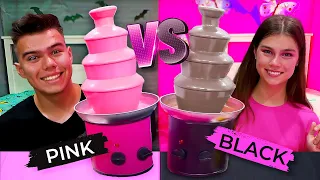 Nastya and Artem play Pink vs. Black Challenge