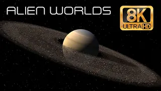 Alien Worlds!!!  Travel through the Solar System | Saturn and it's Rings!!! CGI 8K Video / 4K TV