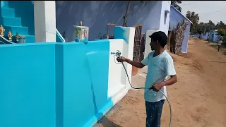 House Spray Painting | Wall Spray Painting Machine | Spray Paint Telugu