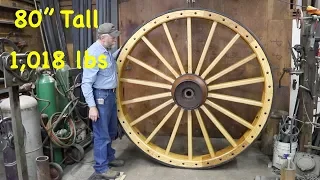 Building 1,018 lb Wagon Wheel For a Chandelier | Engels Coach Shop