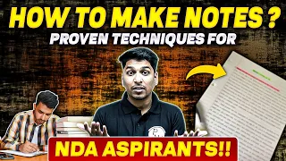How To Make Notes? | Best Practices For NDA Aspirants | NDA Preparation
