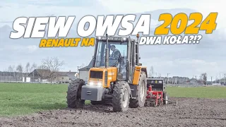 🔥🚜RENAULT NA DWA KOŁA?!😱🌱OPOROWE SIEWY OWSA 2024🔥Renault 90-34 TX/Ursus C- 330/Euro Masz/Poznaniak🔥🚜