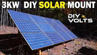 EASY CHEAP STRONG DIY 3KW Solar Ground Mount