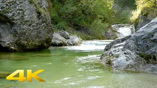 3 HOURS of Gentle Stream Sounds in 4K UHD.  Sounds of Mountain Stream